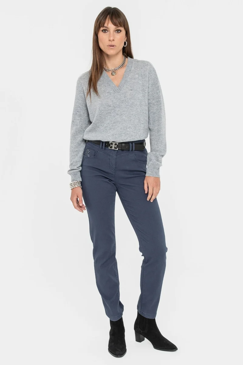 Pantalon slim bleu