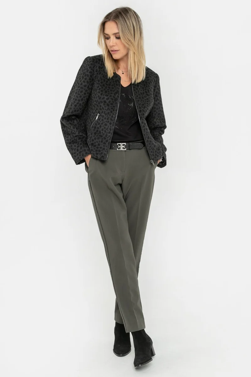 Pantalon cigarette kaki
