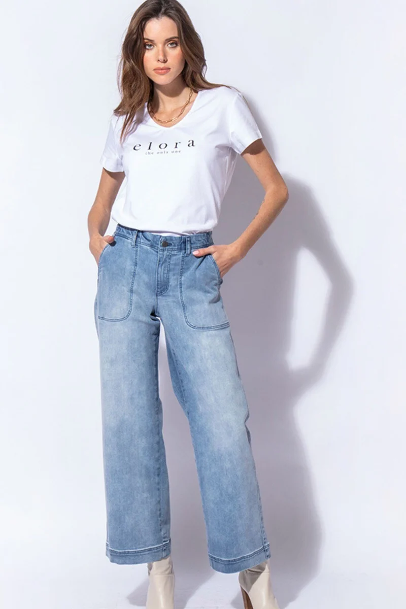 Jean large bleu clair