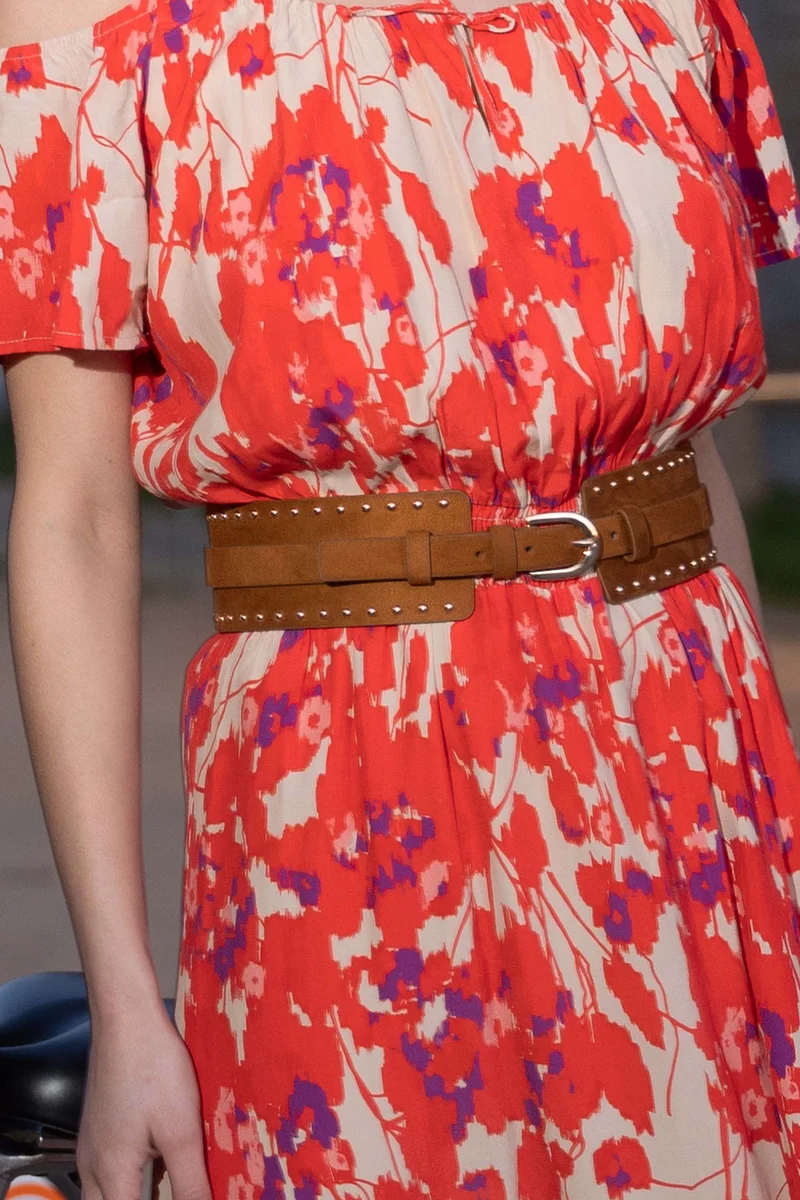 Ceinture corset camel
