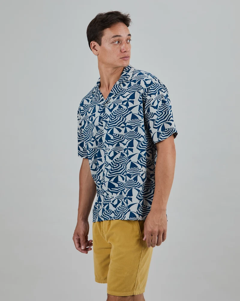 Sombrillas Aloha Shirt blue