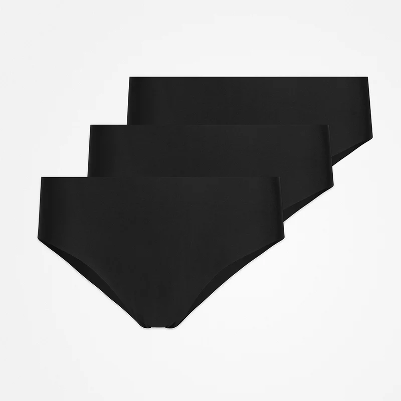High Waist Hipster Panties Seamless | Schwarz