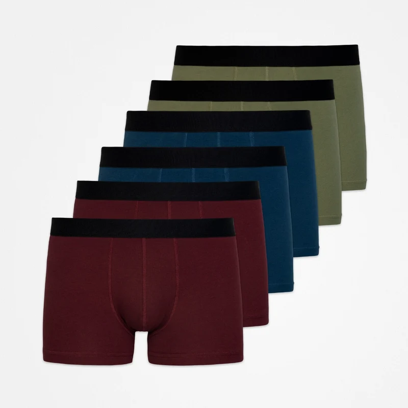 Boxershorts ohne Logo | Mix (Rot/Olive/Blau)
