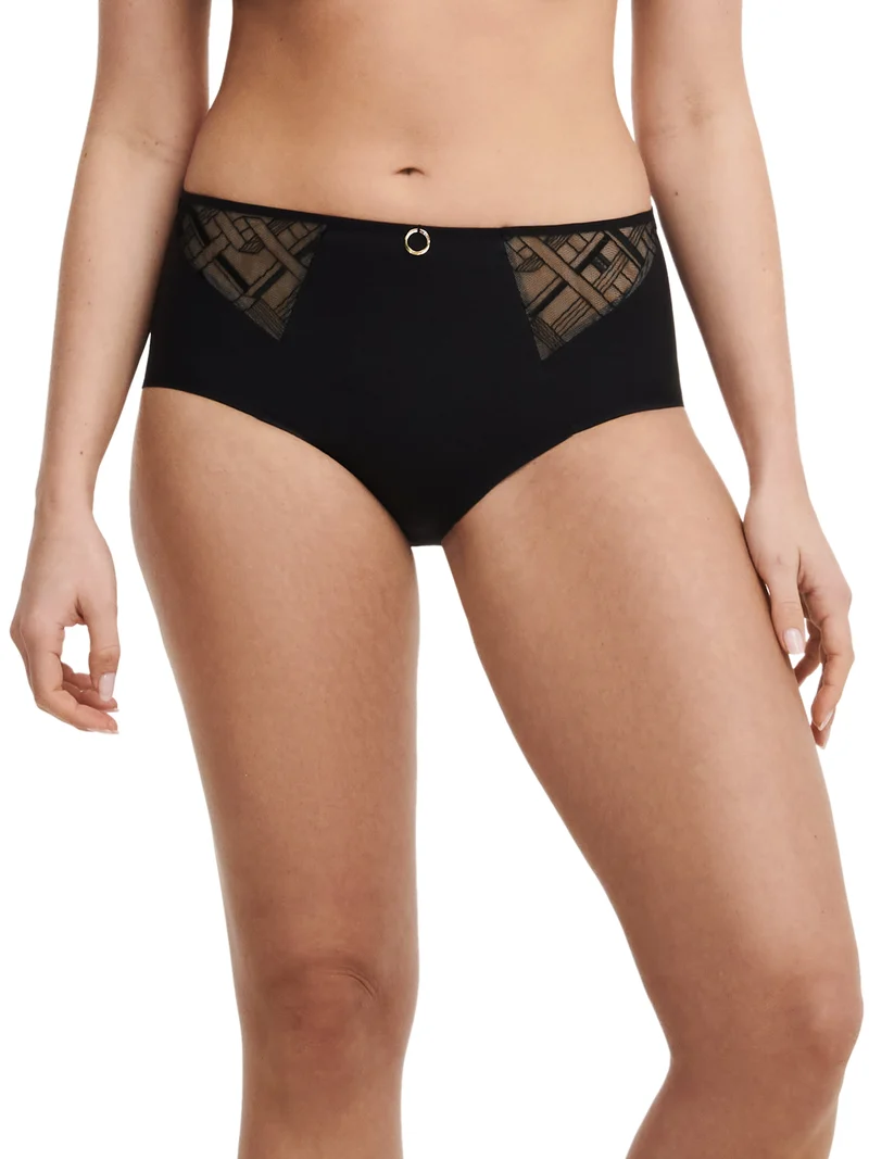 Chantelle – Graphic Support High Waisted Support Full Brief Schwarz