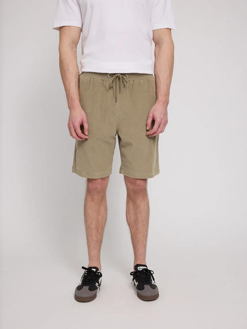 Corduroy Pull-On Shorts light khaki