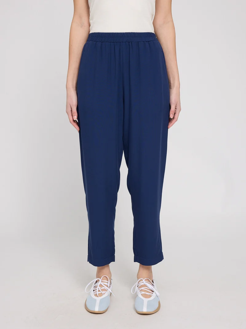 Straight Leg Viscose Pants indigo