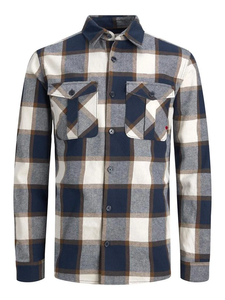 Jack & Jones Herren Hemd RDDROYAL CHECK OVERSHIRT L/S SN