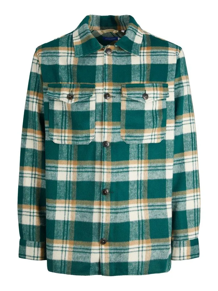 Jack & Jones Herren Hemd JOROLLIE CHECK OVERSHIRT LS SN