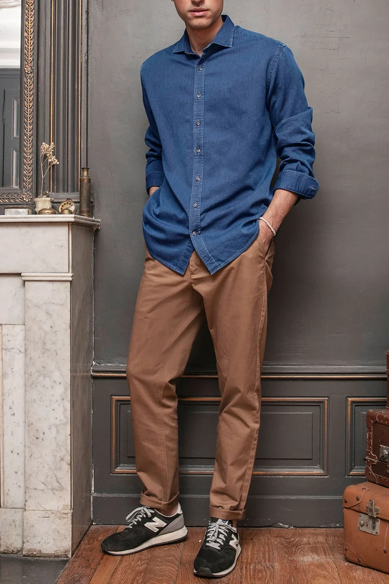 Pantalon chino caramel