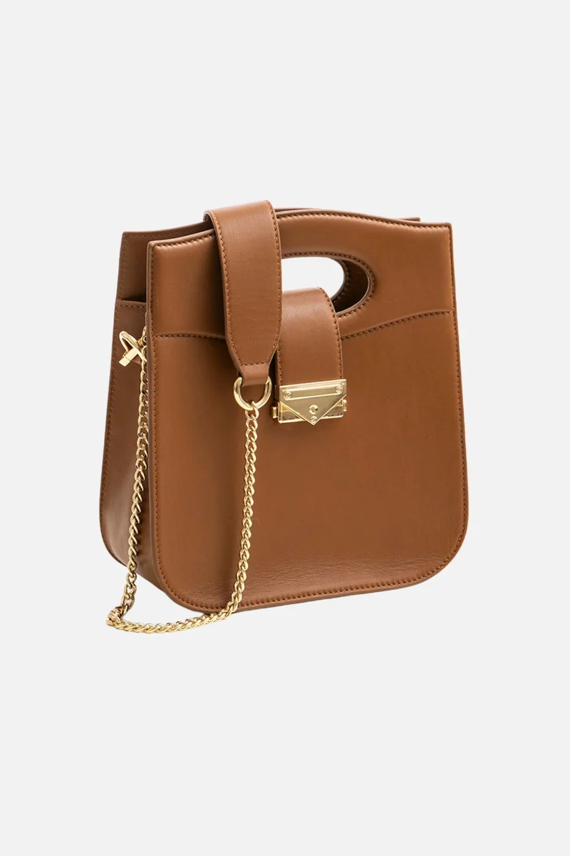 Sac en cuir camel