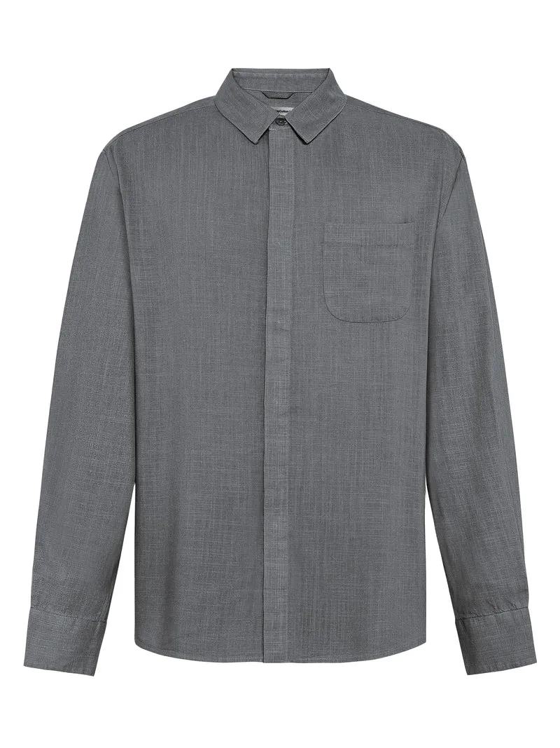 Linen-Mix Shirt vintage indigo