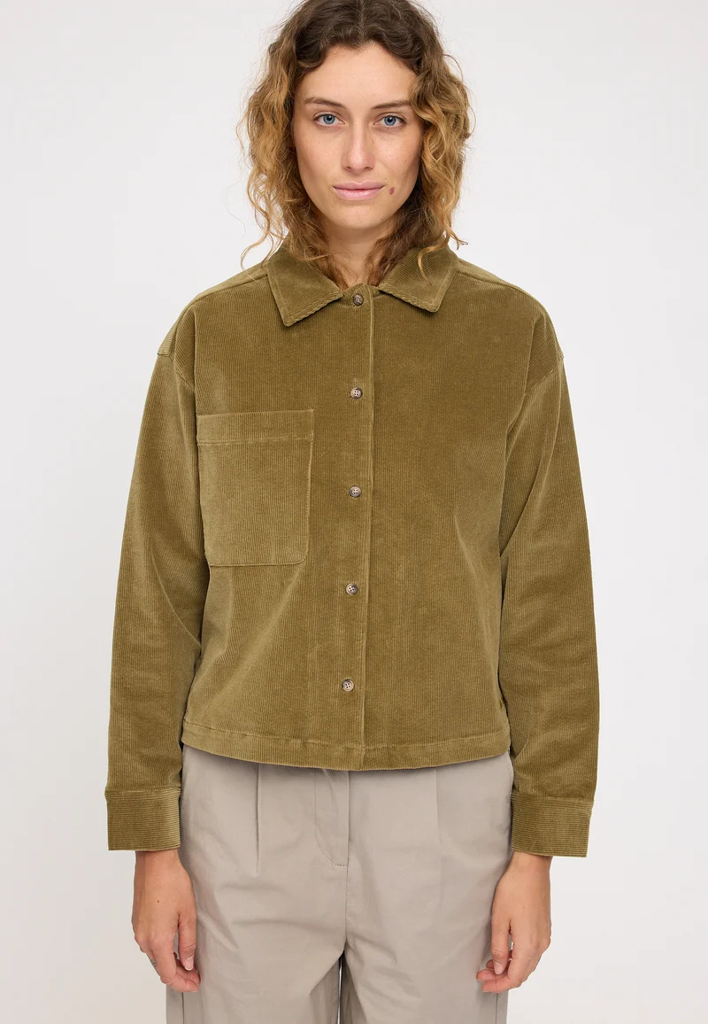 Pocket Corduroy Overshirt dried olive