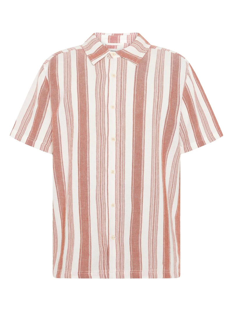 Relaxed Stripe Short Sleeve Shirt red stripe