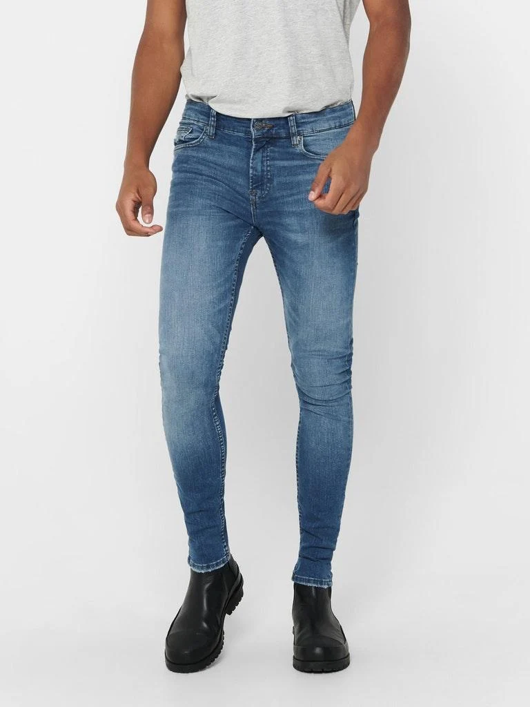 ONLY&SONS Herren Jeans ONSWARP LIFE SKINNY BLUE DCC 7114 NOOS