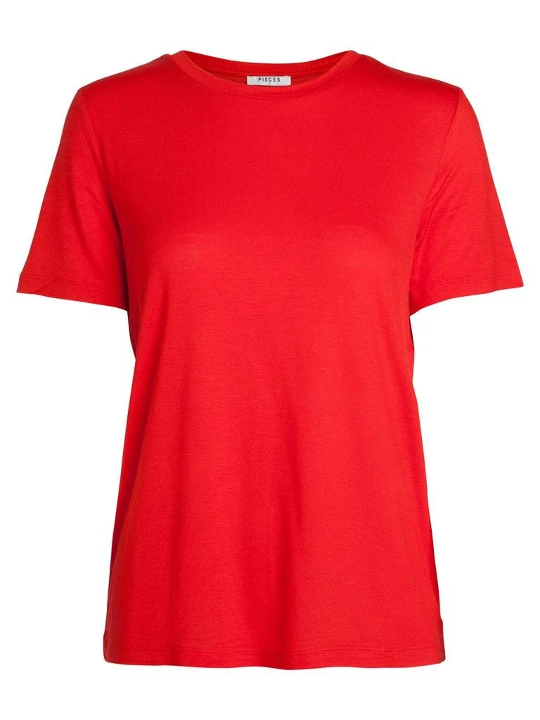PIECES Damen T-Shirt PCBILLO SS O-NECK TEE SOLID NOOS