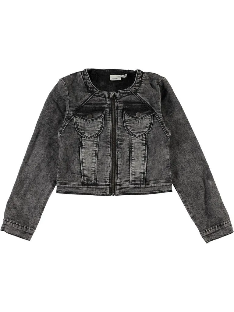NAME IT Mädchen Jacke NKFTSTAR ESA GREY DNM JACKET NOOS