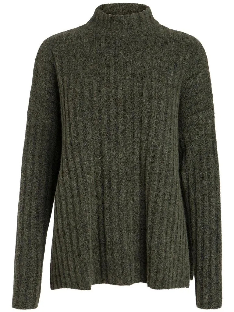 PIECES Damen Pullover PCSANNI LS WOOL KNIT NOOS