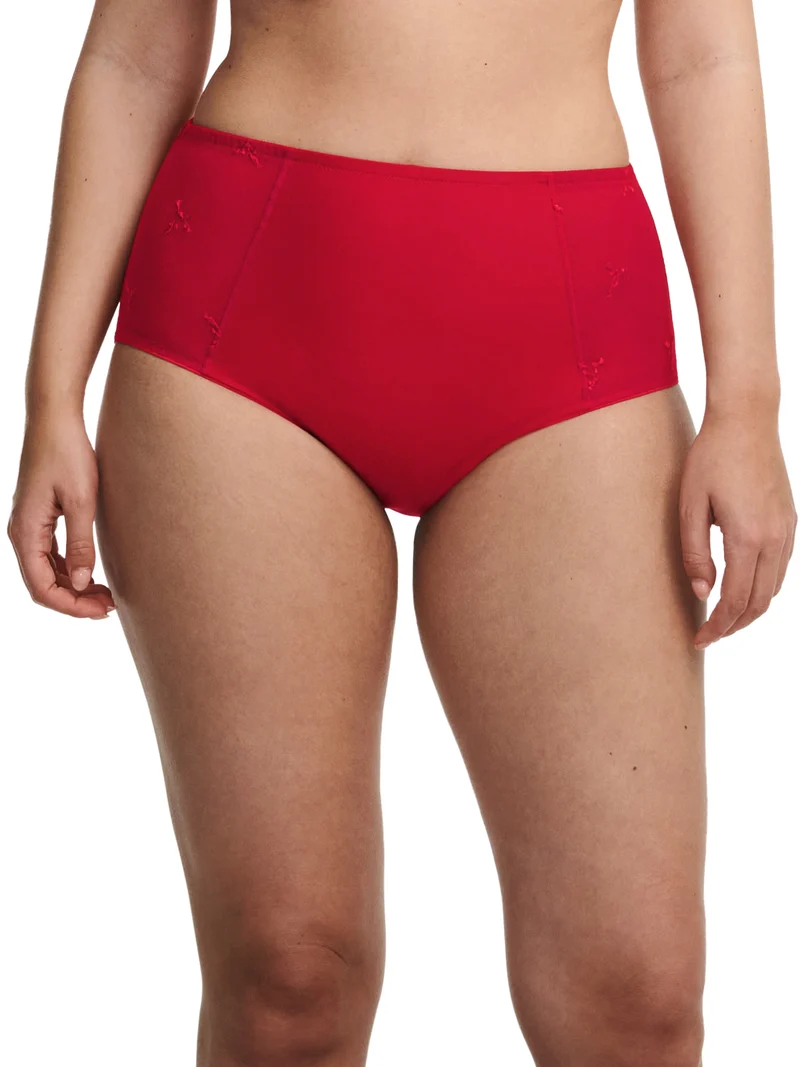 Chantelle – Every Curve High-Waisted Support Full Slip, Scharlachrot/Pfirsich
