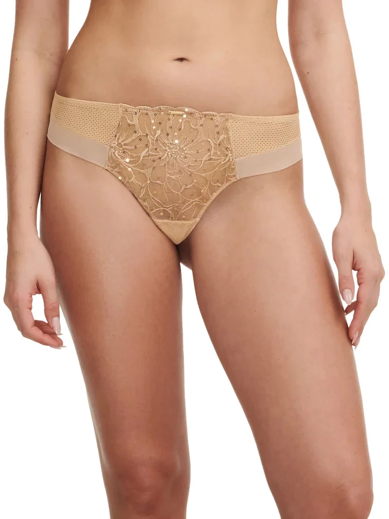 Chantelle - Fleurs Signature Tanga Toffee Pailletten
