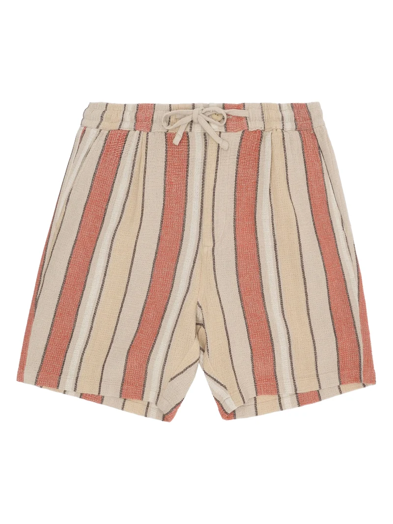 Fig Loose Striped Shorts red stripe