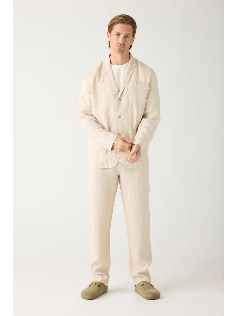 Chuck Regular Linen Pants yarndyed - light feather gray
