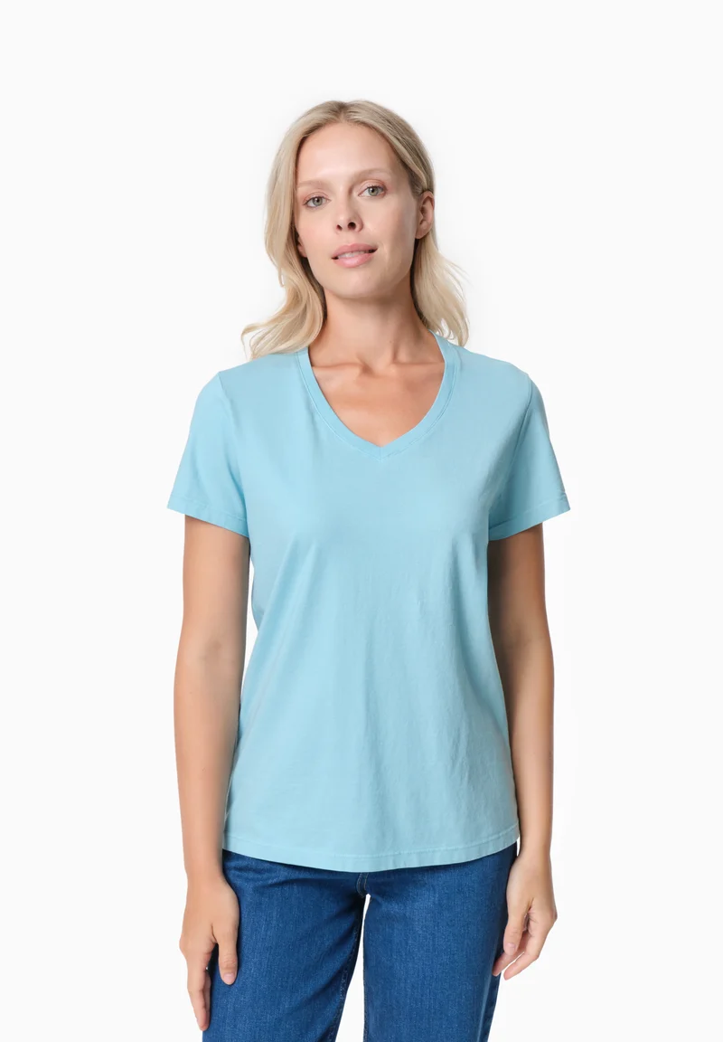 TESSA | Basic T-Shirt aus Bio-Baumwolle mit V-Ausschnitt