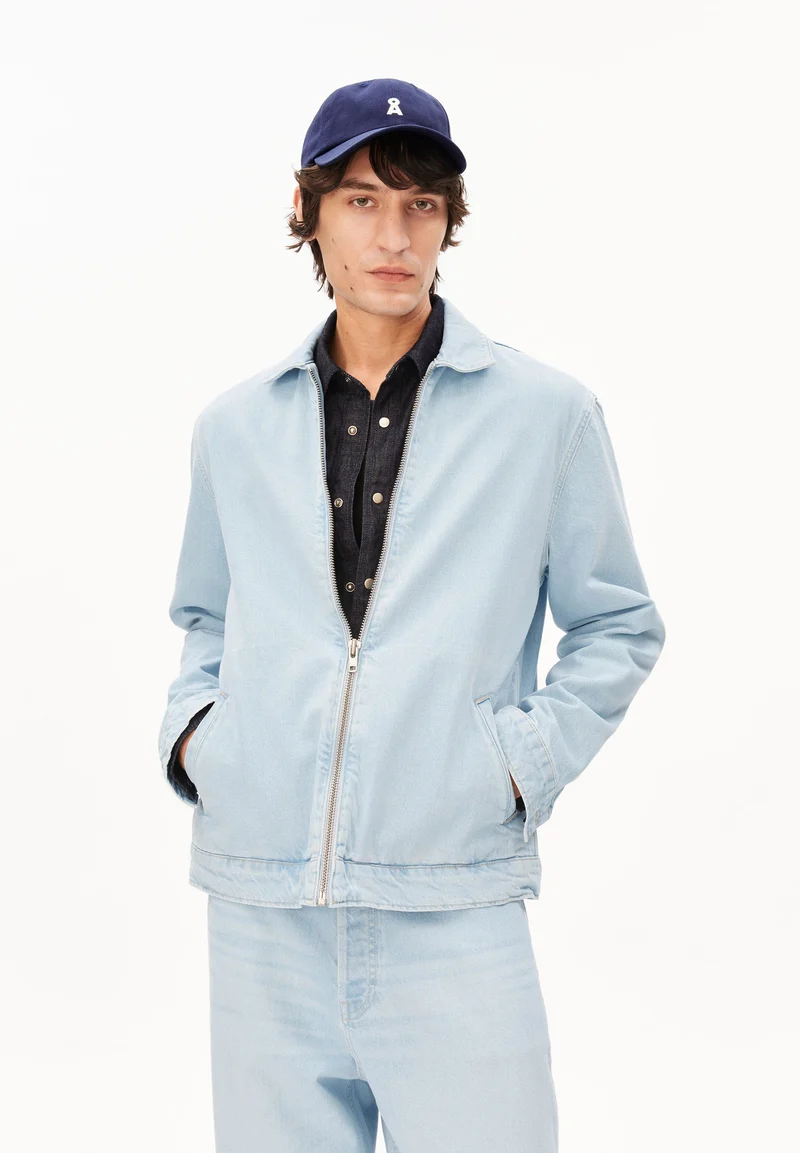 Harrington Denim Jacket ice blue