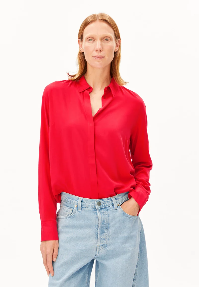 Larisaana Longsleeve Blouse mars red