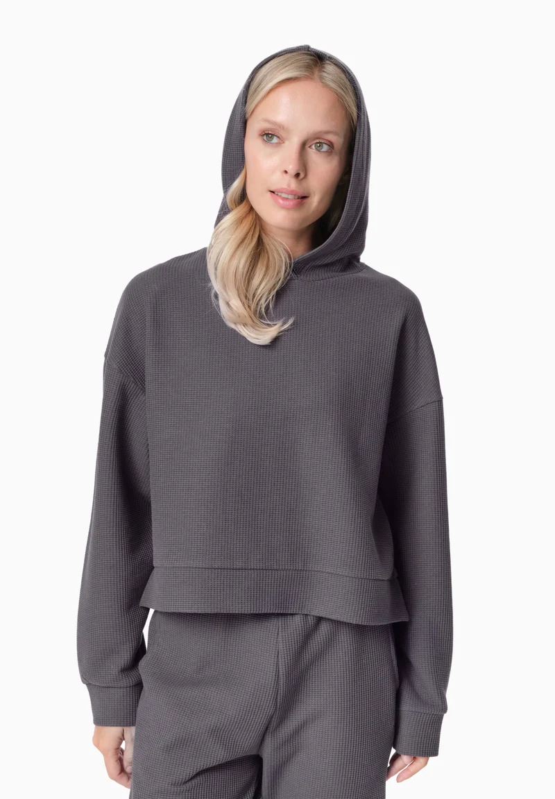 HANNA | Waffel Hoodie aus Bio-Baumwolle und recyceltem Polyester