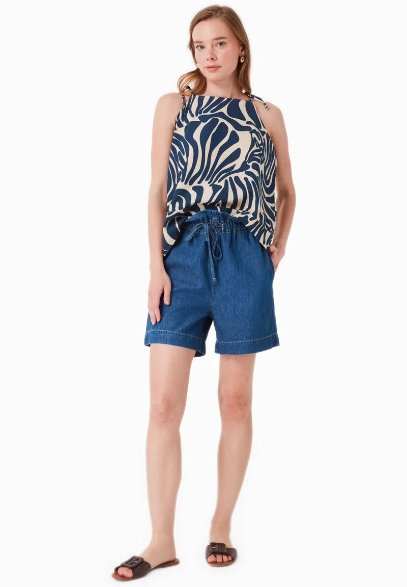 Shorts aus Bio-Baumwolle in Denim