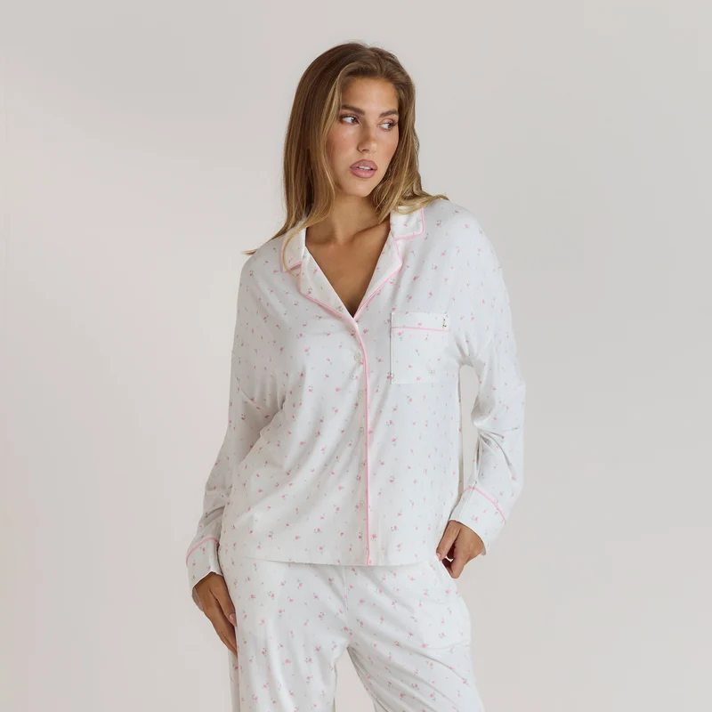 Modal Pyjamahemd - Florales Muster