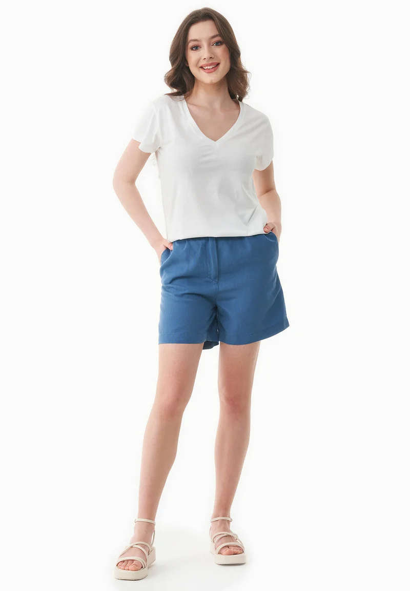 Shorts aus TENCEL™ Lyocell und Leinen
