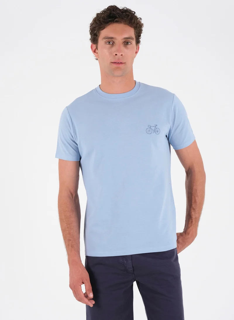 T-Shirt aus Bio-Baumwoll-Piqué mit Print
