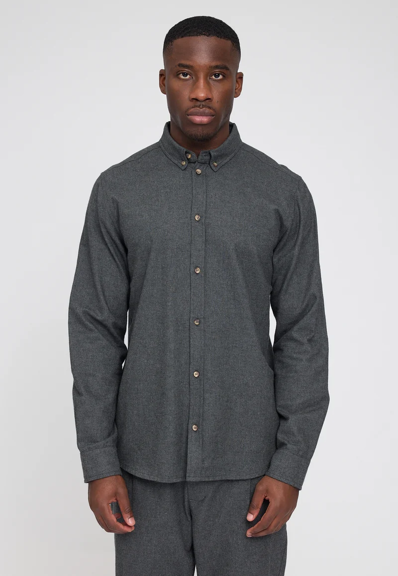 Flannel Shirt anthracite melange