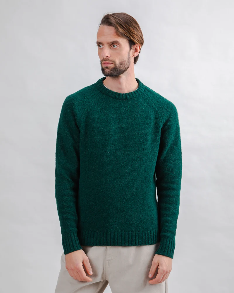 Wool Sweater Raglan green