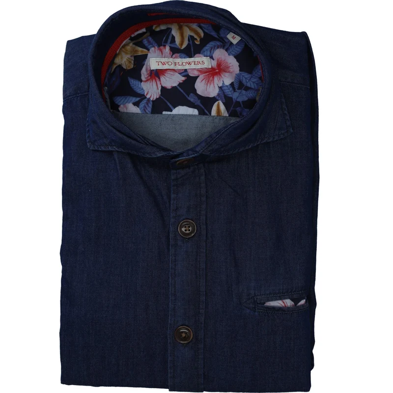 Two Flowers Herren in blau