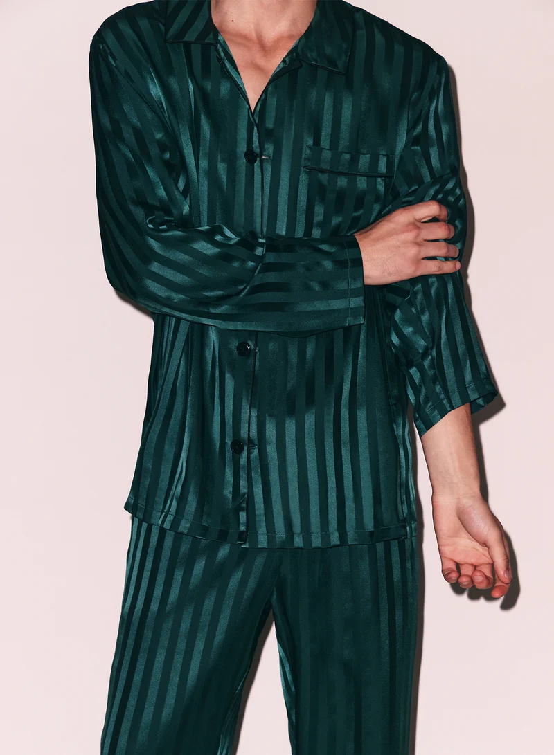 Silk Jacquard PJ Top