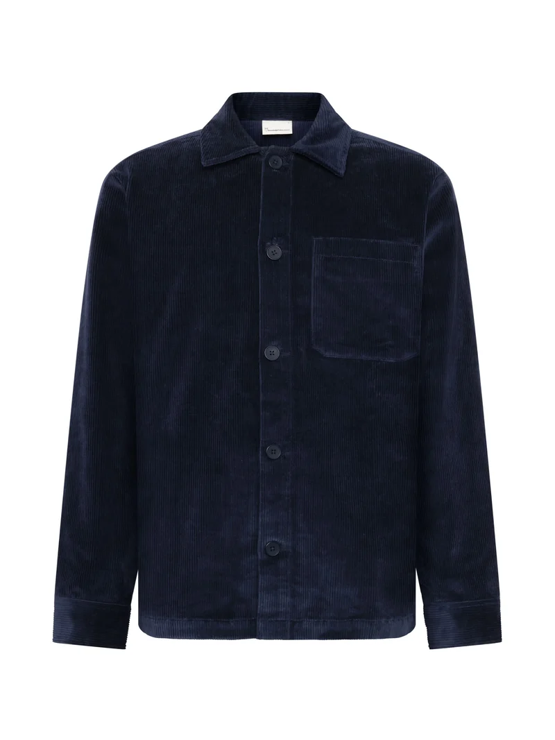 Stretched 8-Wales Corduroy Overshirt night sky