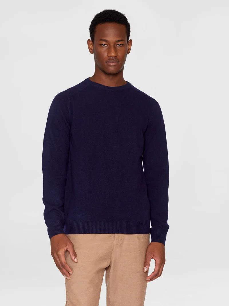 O-Neck Wool Knit total eclipse