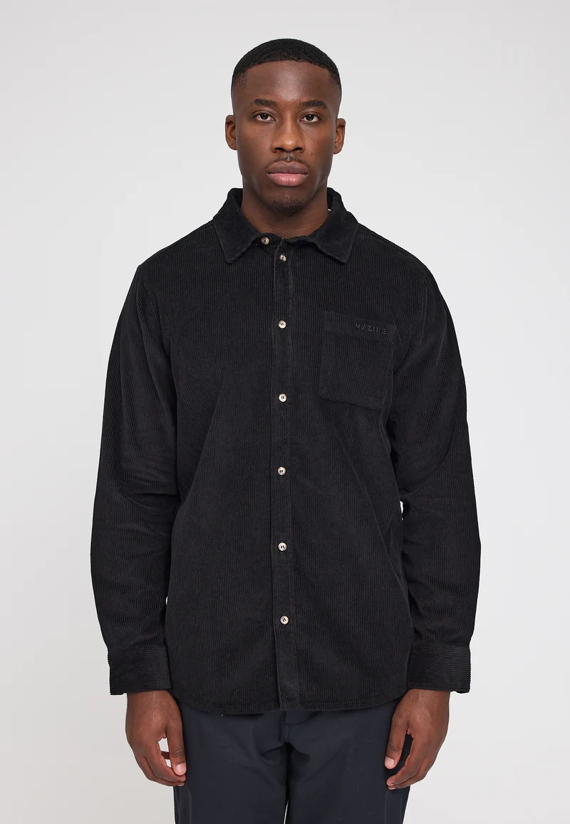 Pocket Corduroy Shirt black