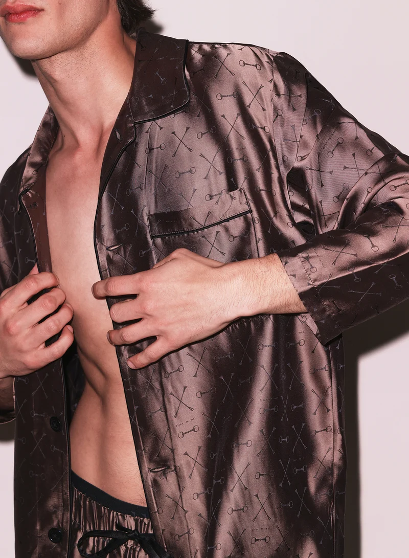 Men's Jacquard PJ Top