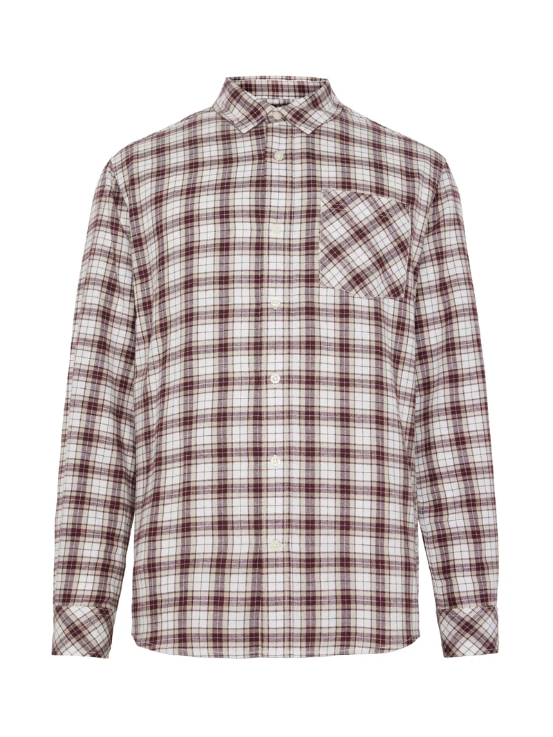 Checked Flannel Shirt red