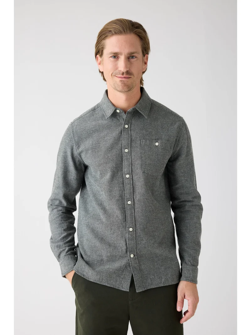 Fishbone Flannel Shirt forest night