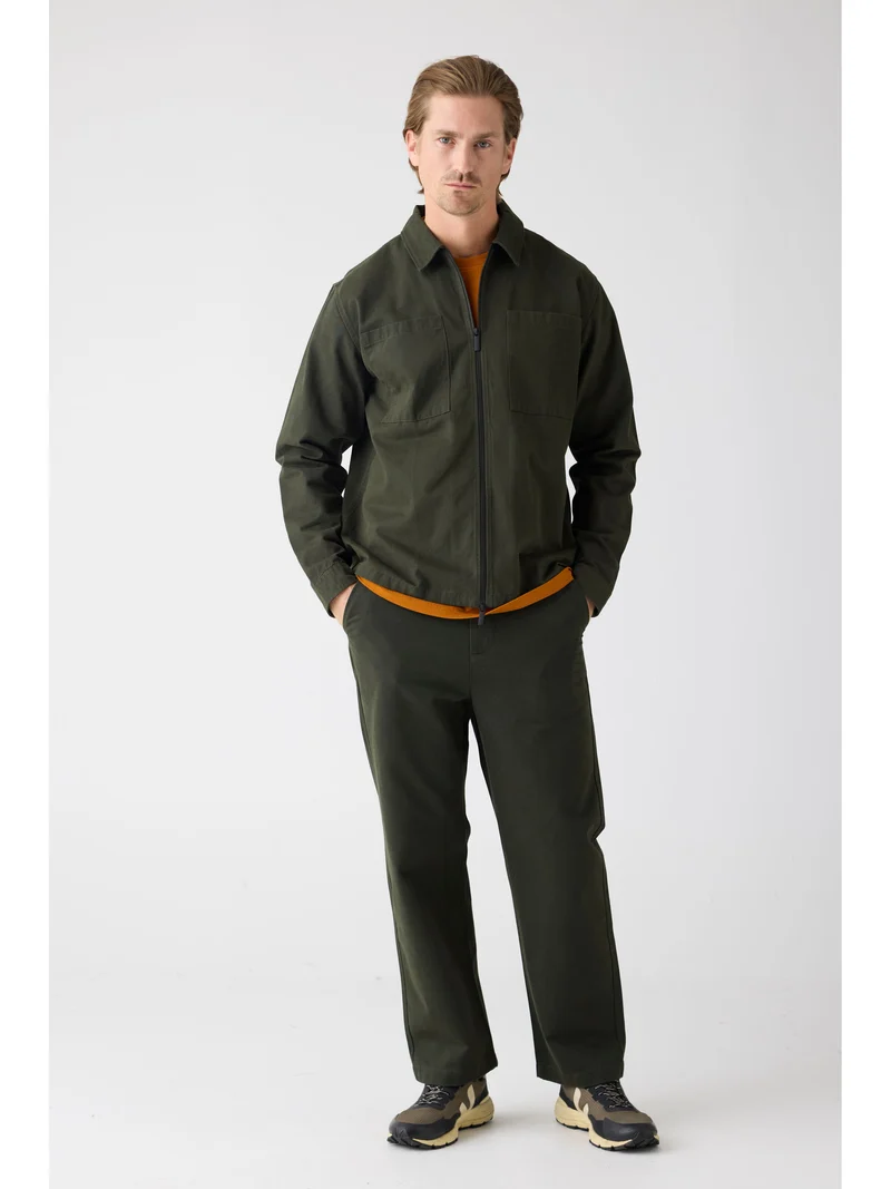 Flint Wide Chino Pants forest night