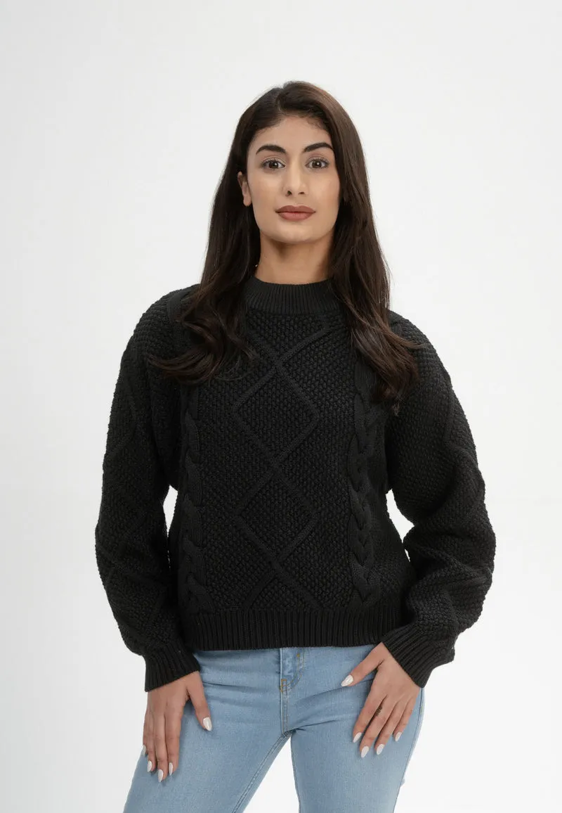 Strickpullover Samaira schwarz