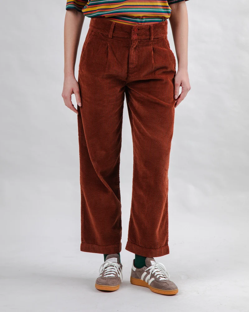 Corduroy Pleated Pants copper