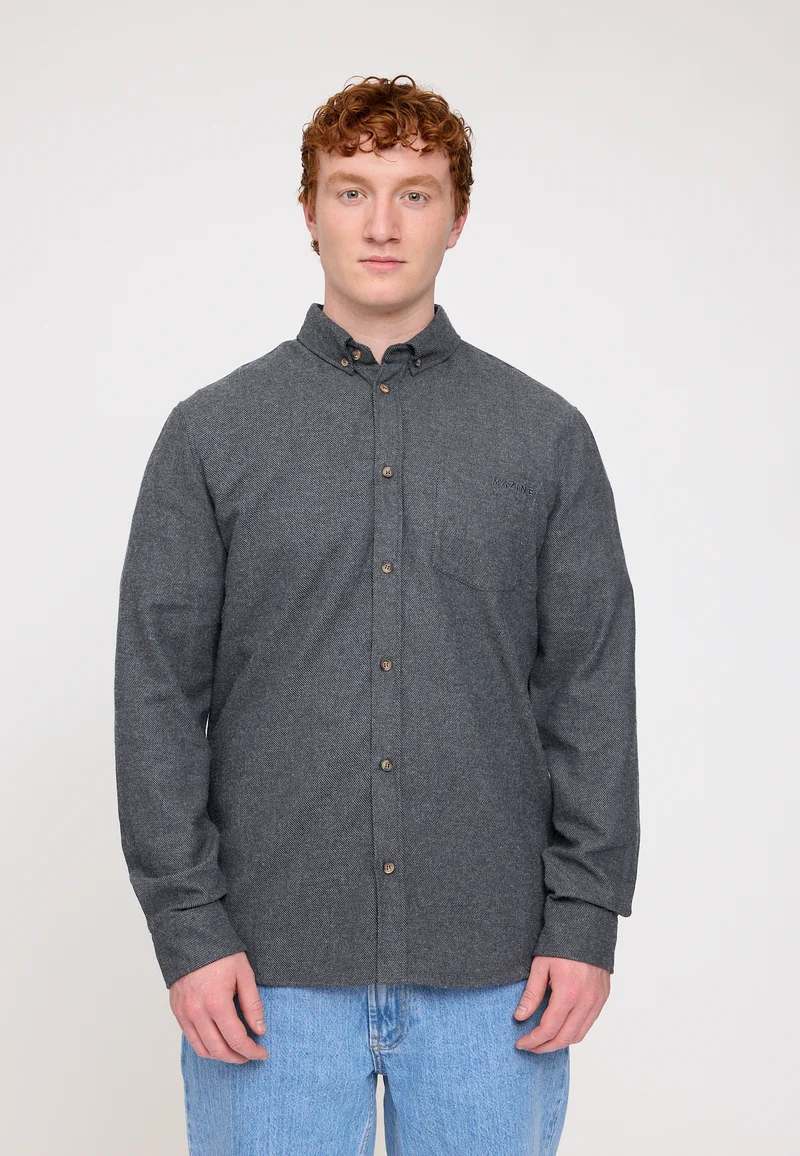 Melange Flannel Shirt black melange