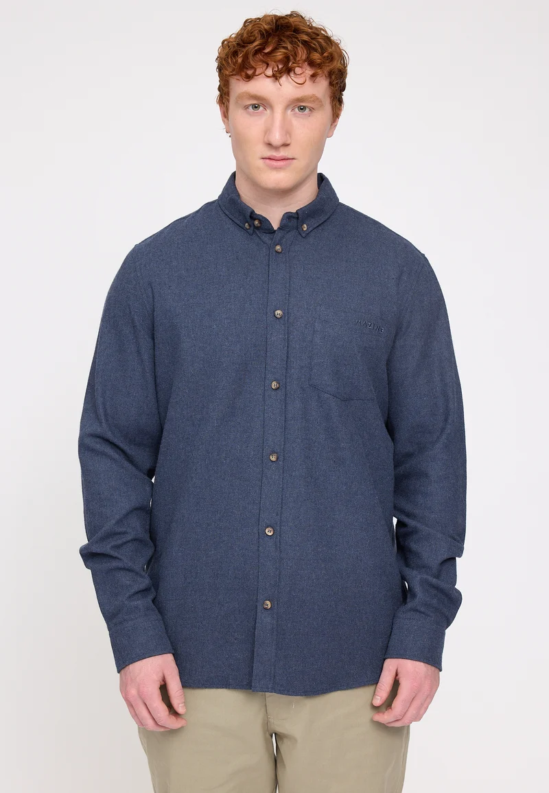 Melange Flannel Shirt indigo melange