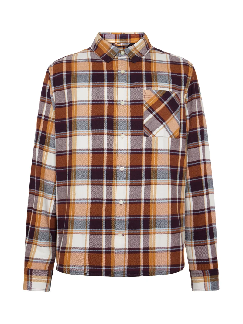 Checked Flannel Shirt red check