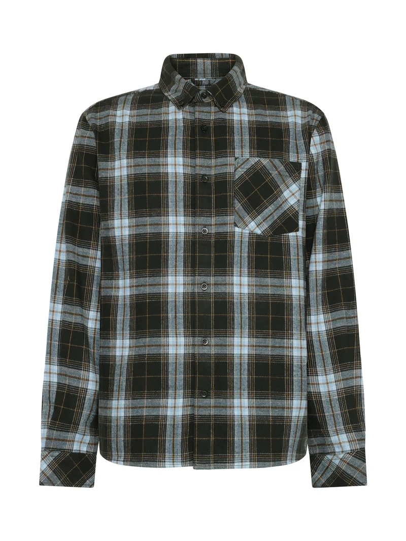 Checked Flannel Shirt green check